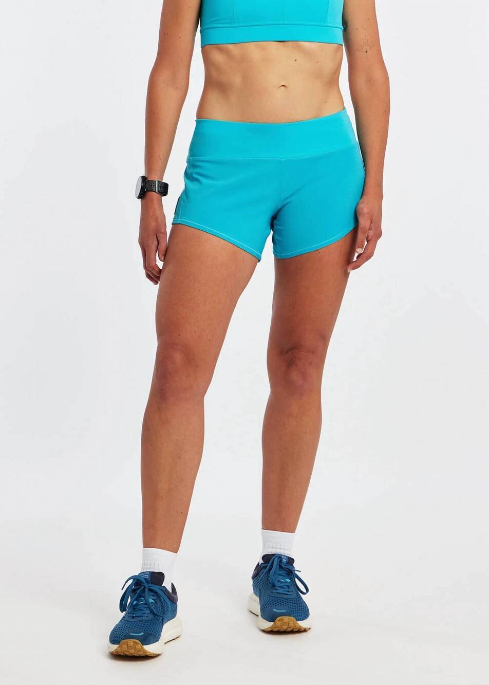 NEW OISELLE women's roga running shorts in robin